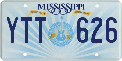 MS license plate YTT626