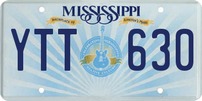 MS license plate YTT630