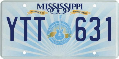 MS license plate YTT631