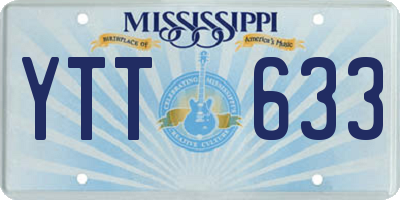MS license plate YTT633