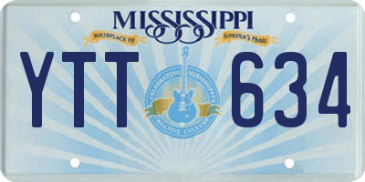 MS license plate YTT634