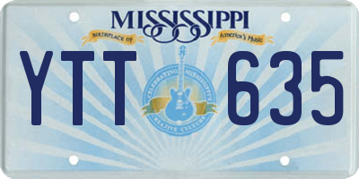 MS license plate YTT635