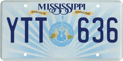 MS license plate YTT636