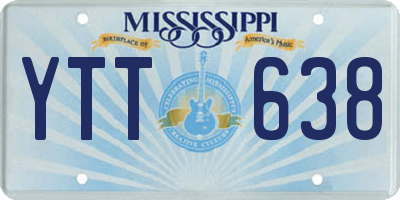 MS license plate YTT638