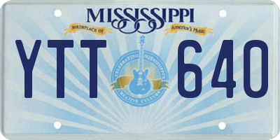 MS license plate YTT640