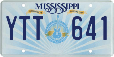 MS license plate YTT641