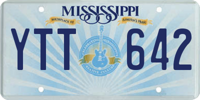 MS license plate YTT642