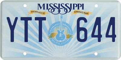 MS license plate YTT644