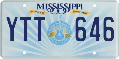 MS license plate YTT646