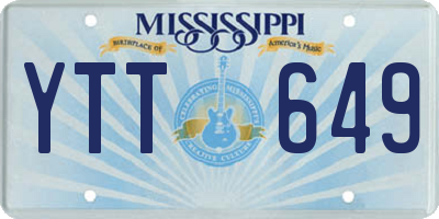MS license plate YTT649