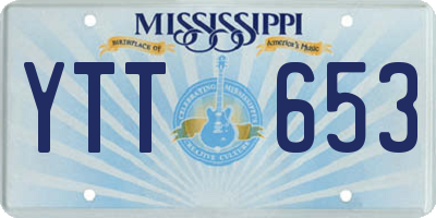MS license plate YTT653