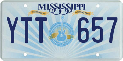 MS license plate YTT657