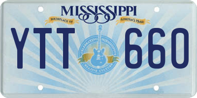MS license plate YTT660
