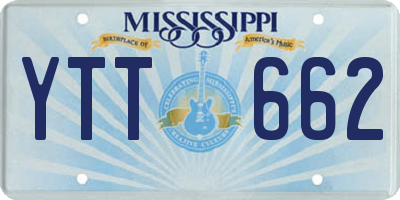 MS license plate YTT662