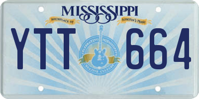 MS license plate YTT664