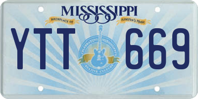 MS license plate YTT669