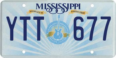MS license plate YTT677