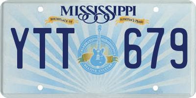 MS license plate YTT679
