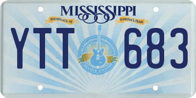 MS license plate YTT683