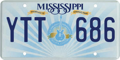 MS license plate YTT686