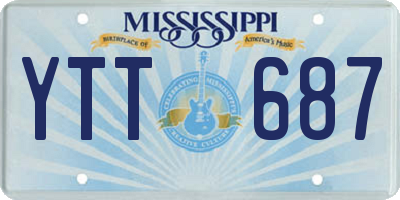 MS license plate YTT687