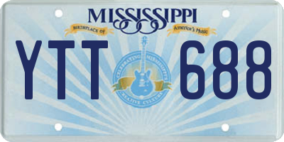 MS license plate YTT688