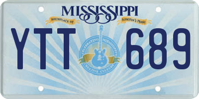 MS license plate YTT689