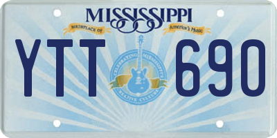 MS license plate YTT690