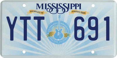 MS license plate YTT691