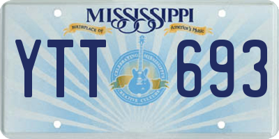 MS license plate YTT693