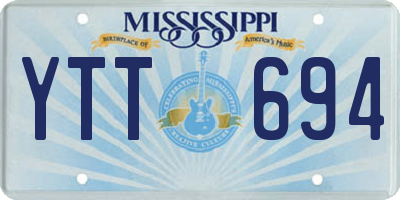 MS license plate YTT694