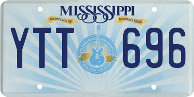 MS license plate YTT696