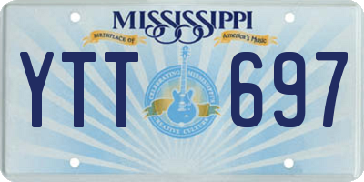 MS license plate YTT697