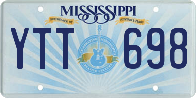 MS license plate YTT698