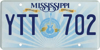 MS license plate YTT702