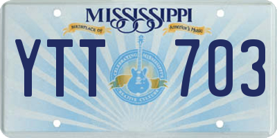 MS license plate YTT703