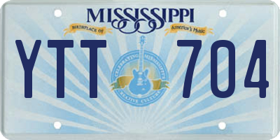 MS license plate YTT704