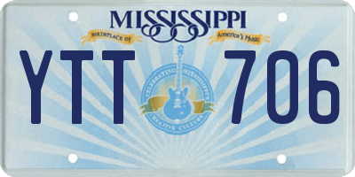 MS license plate YTT706