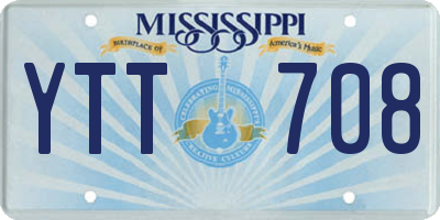 MS license plate YTT708