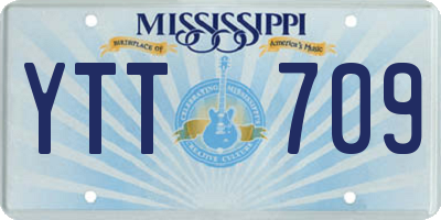 MS license plate YTT709