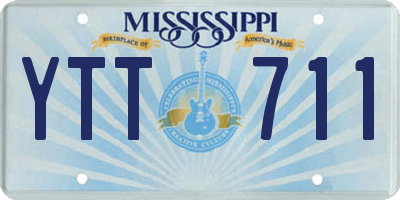 MS license plate YTT711