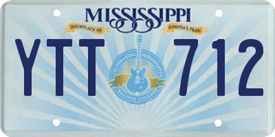 MS license plate YTT712