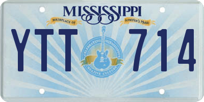 MS license plate YTT714