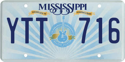 MS license plate YTT716