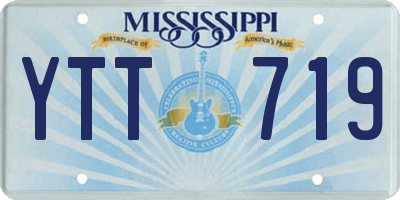 MS license plate YTT719