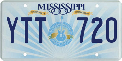 MS license plate YTT720