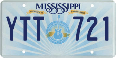 MS license plate YTT721