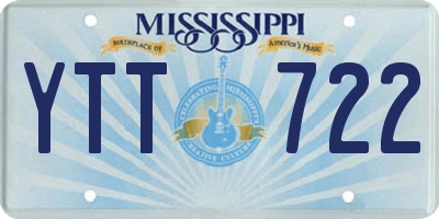 MS license plate YTT722