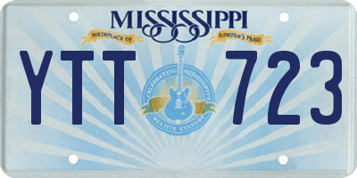 MS license plate YTT723