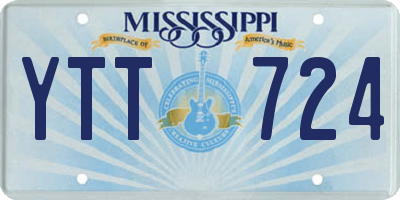 MS license plate YTT724